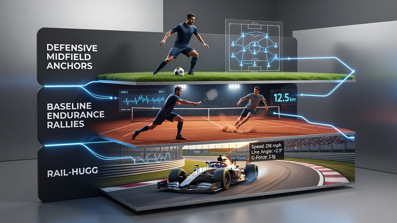 Illustration of midweek fixtures combining soccer, tennis, and horse racing elements for parlay construction