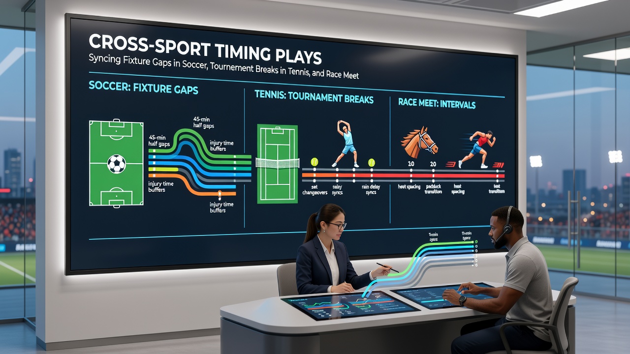 Detailed chart illustrating how soccer, tennis, and racing schedules intersect during September intervals