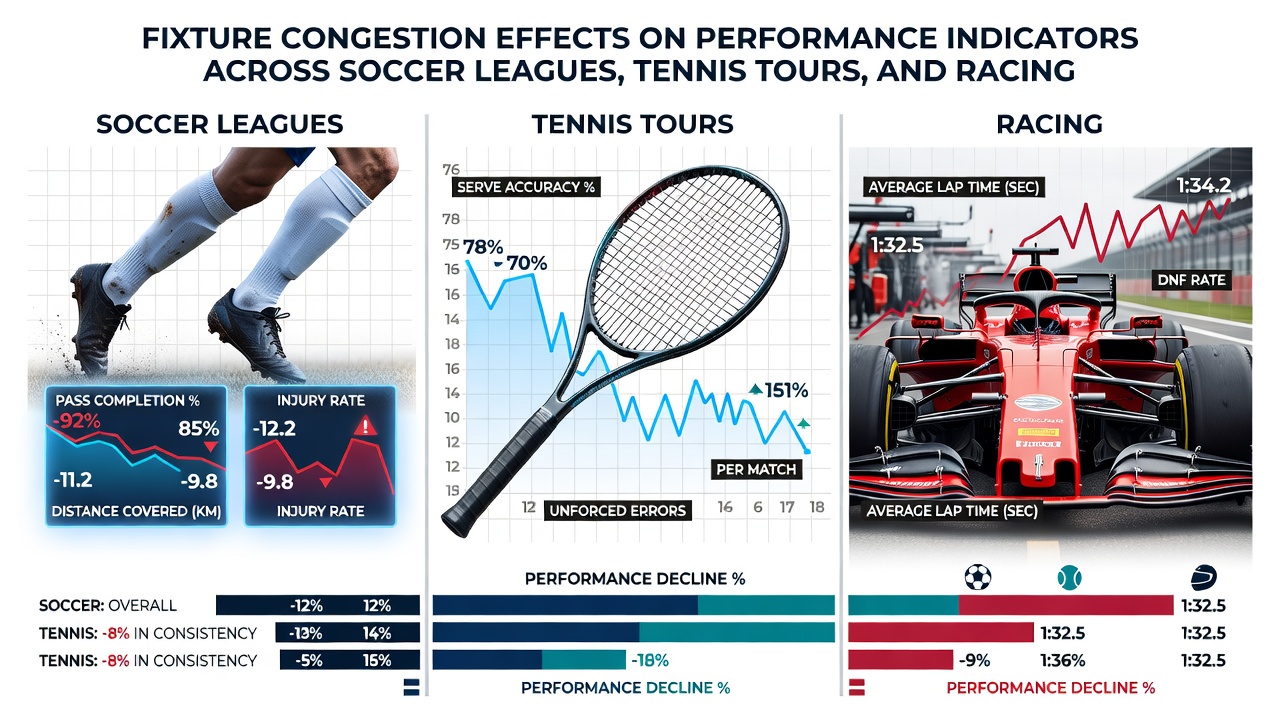 Tennis players and racehorses navigating back-to-back events under compressed calendars