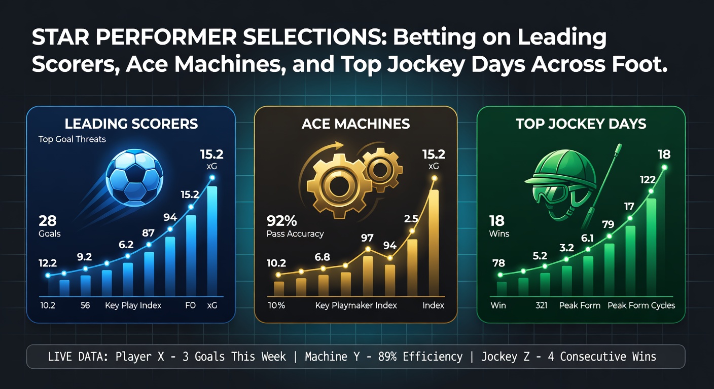 Close-up action shots of a footballer heading in a goal, a tennis ace whizzing past a returner, and a jockey urging his mount to victory, highlighting peak performances that bettors target